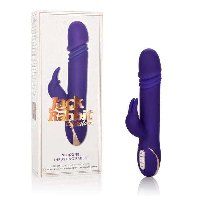 CalExotics Vibrators Premium Jack Rabbit Silicone Thrusting Rabbit