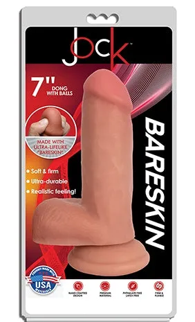 Curve Toys Dildos JOCK 7 Bareskin Dong with Balls Vanilla
