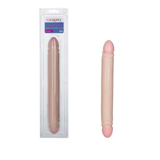 Dildos Calexotics Ivory Duo Smooth Double Dong 12