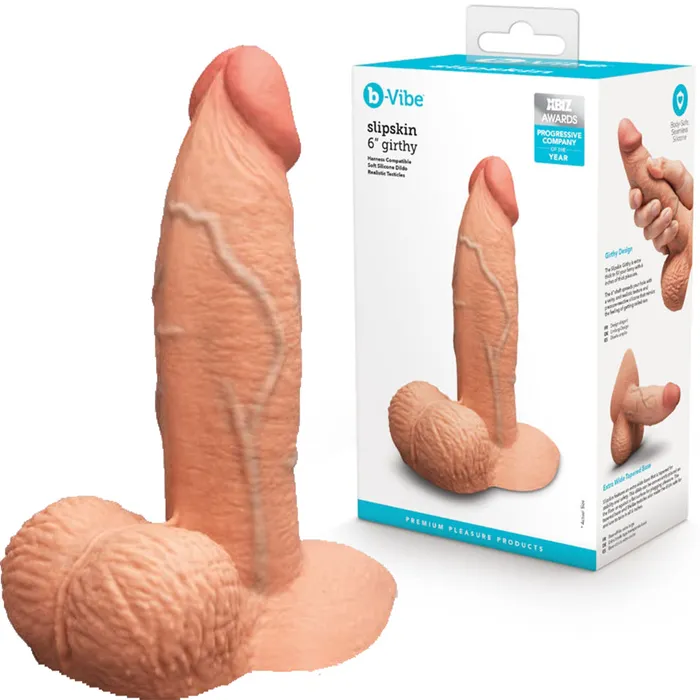 Dildos Cotr BVibe Slipskin Realistic Silicone Dildo 6 Girthy Mocha