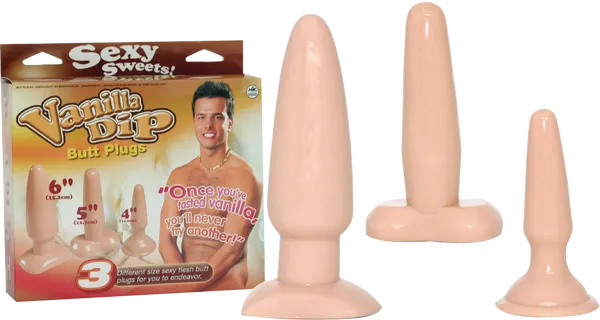 Dildos | Excellent Power Vanilla Dip Butt Plugs (Flesh)