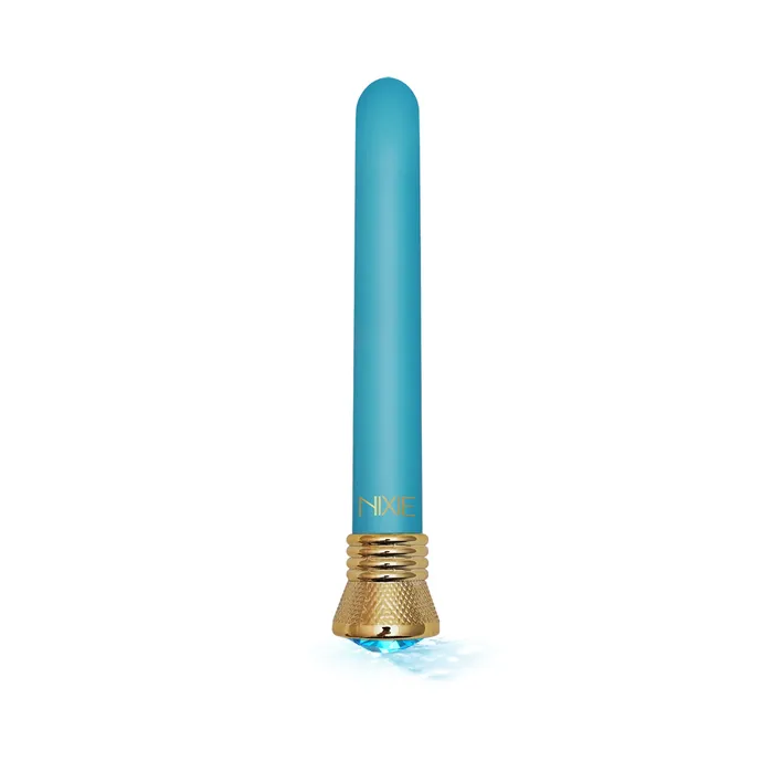 Global Novelties Vibrators Nixie Jewel Satin Classic Vibe 10 Function Aquamarine