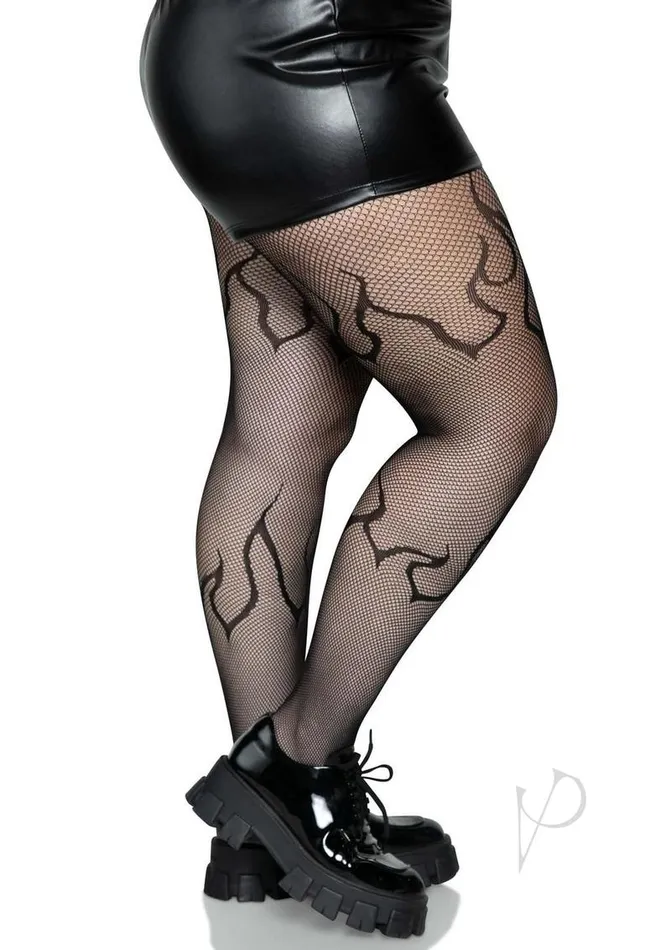 leg avenue Anal | Leg Avenue Flame Net Tights Black