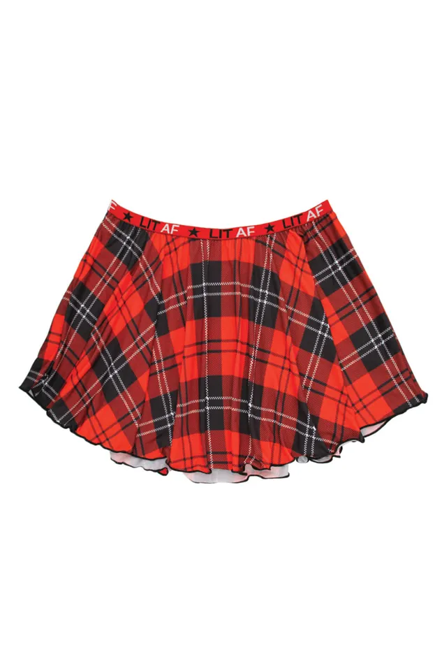 Lit Af Plaid Skirt Red Plaid Lxl Fantasy Lingerie Vibrators