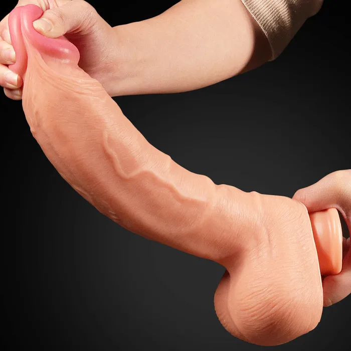 Lovetoy Nature Cock 12” King Size Dual-Layer Silicone Dildo Realistic Sex Toy | Lovetoy Female Sex Toys