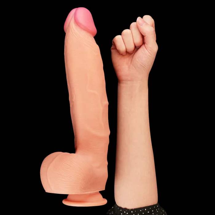 Lovetoy Nature Cock 12” King Size Dual-Layer Silicone Dildo Realistic Sex Toy | Lovetoy Female Sex Toys