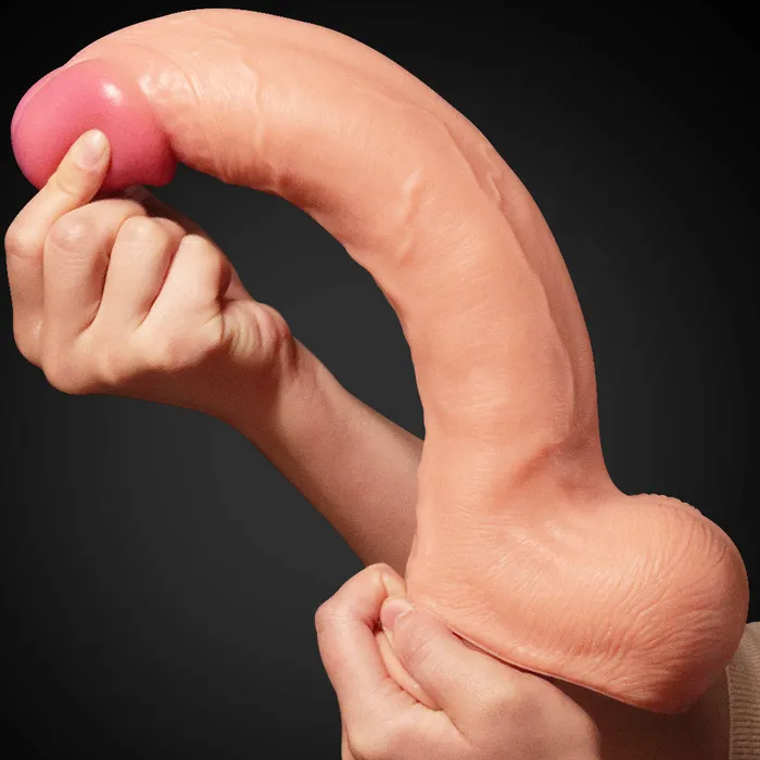 Lovetoy Nature Cock 12” King Size Dual-Layer Silicone Dildo Realistic Sex Toy | Lovetoy Female Sex Toys
