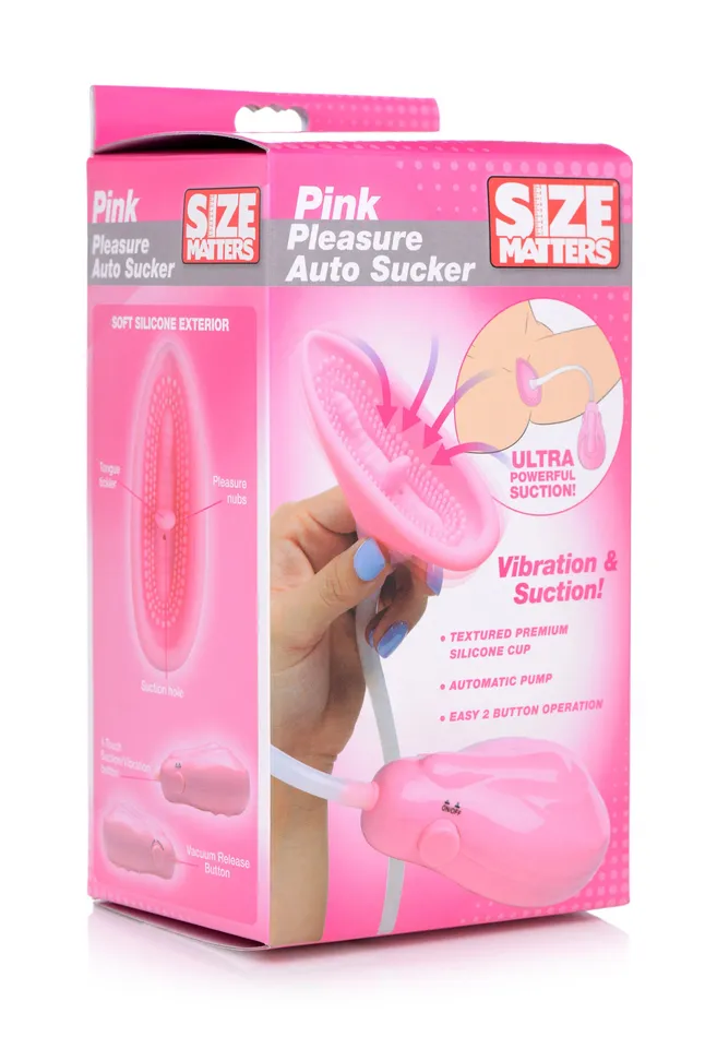 Pink Pleasure Auto Pussy Sucker | Size Matters Vibrators Pink Pleasure Auto Pussy Sucker | Size Matters Vibrators