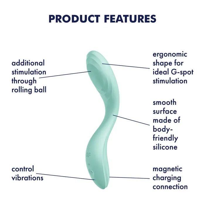 Satisfyer Rrrolling Pleasure - Mint USB Rechargeable Vibrator | Satisfyer Vibrators Satisfyer Rrrolling Pleasure - Mint USB Rechargeable Vibrator | Satisfyer Vibrators