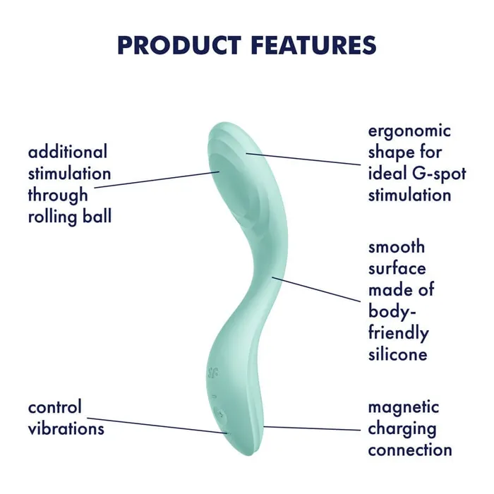Satisfyer Rrrolling Pleasure - Mint USB Rechargeable Vibrator | Satisfyer Vibrators Satisfyer Rrrolling Pleasure - Mint USB Rechargeable Vibrator | Satisfyer Vibrators