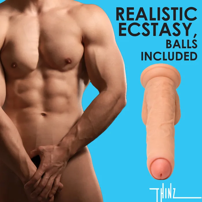 Thinz Dildos | 8 Inch uncut Dildo with Balls