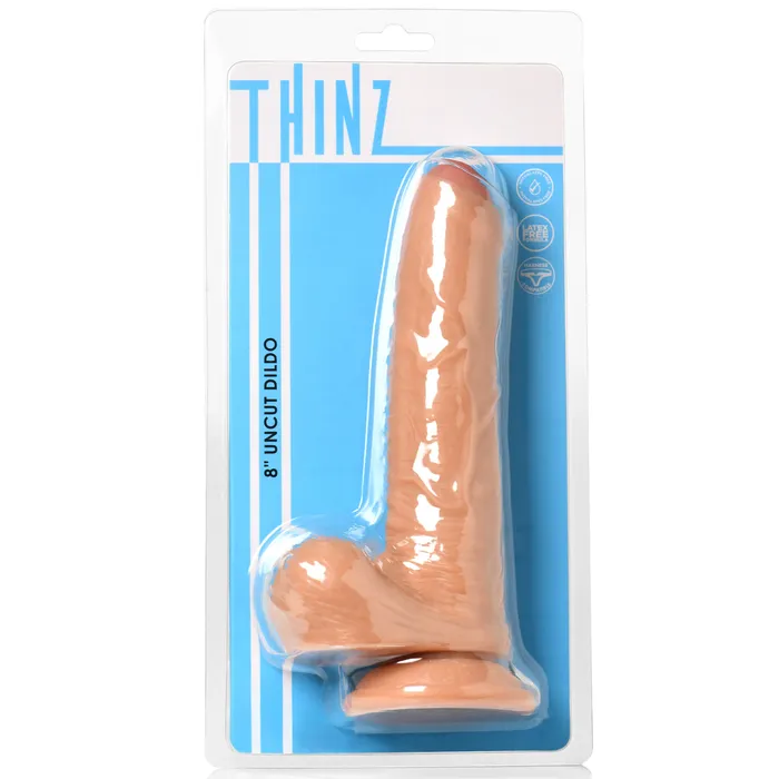 Thinz Dildos | 8 Inch uncut Dildo with Balls