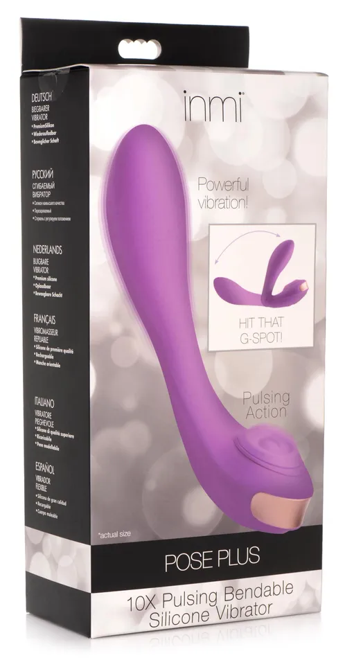 Vibrators | Pose Plus 10X Pulsing Bendable Silicone Vibrator - Inmi