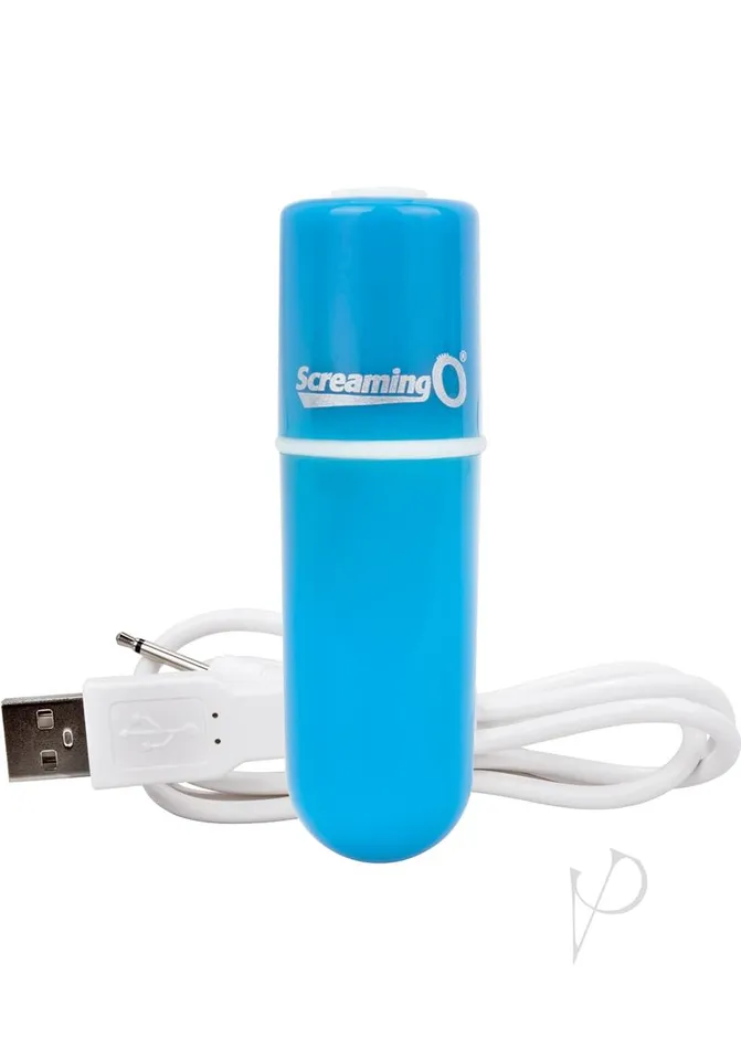 Female Sex Toys | Screaming O Charged Vooom Recharge Bullet Blu-Indv