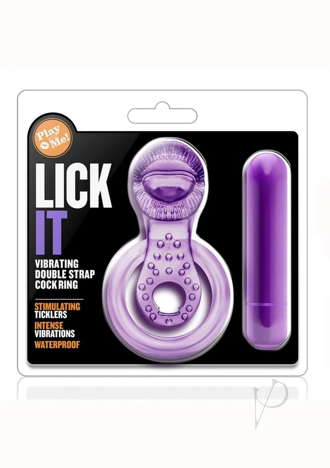 Play with Me Couples | Play with Me Lick It Vibrating Double Strap Cock Ring