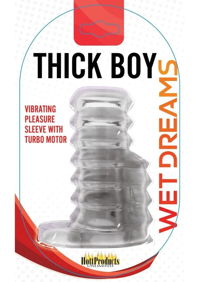 Wet Dreams Female Sex Toys | Thick Boy Vibrating Pleasure Sleeve with Turbo Motor Waterproof
