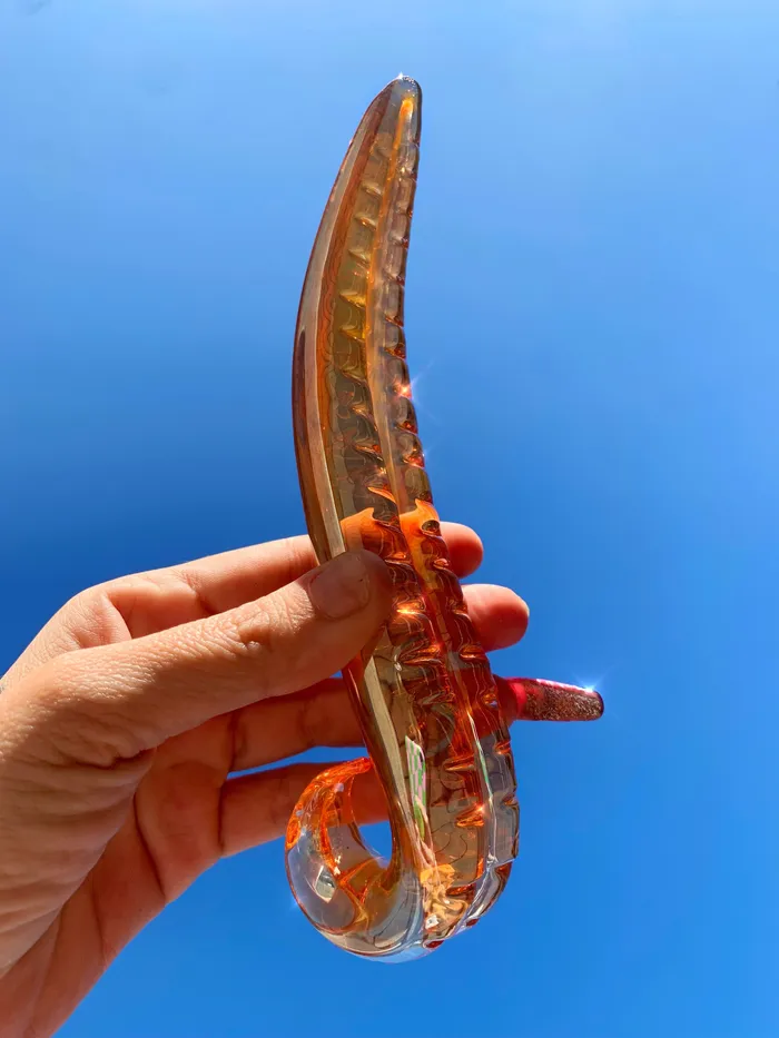BEAUGLYFUL Dildos | 🦑 Golden Glass Tentacle Dildo 🦑 BEAUGLYFUL Dildos | 🦑 Golden Glass Tentacle Dildo 🦑