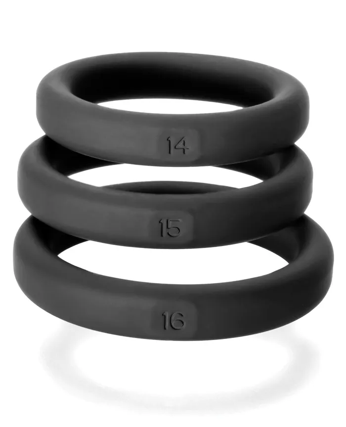 Perfect Fit Anal | Perfect Fit Xact Fit 3 Ring Kit S/M - Black