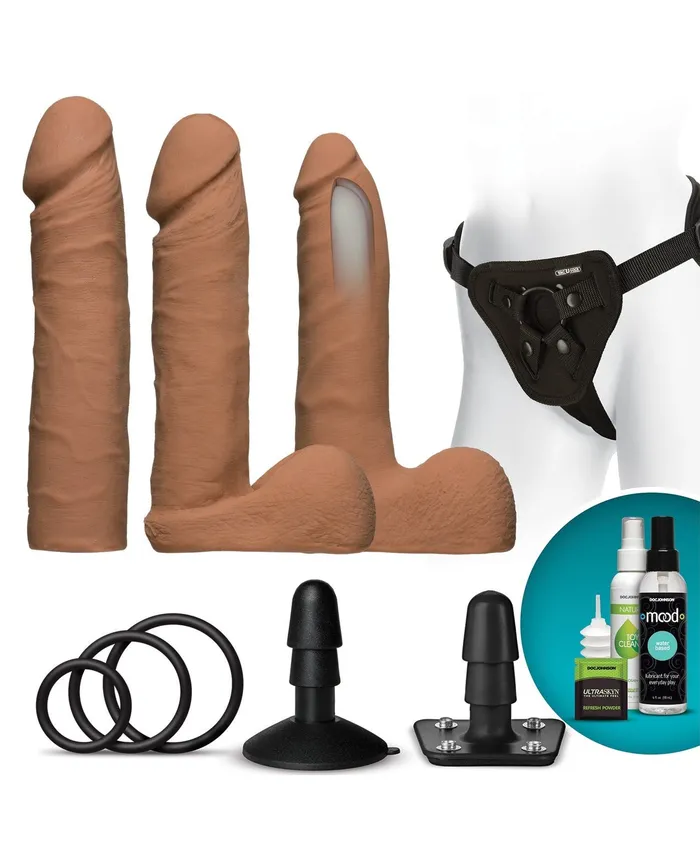 Vac-U-lock Dildos | Vac-U-Lock Dual Density ULTRASKYN Set - Caramel