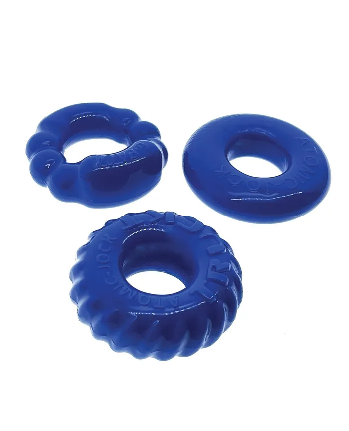 Vibrators | Oxballs Bonemaker 3 Pack Cockring Kit - Pool blue - Oxballs